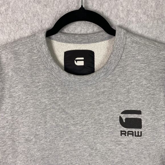 G Star Raw Mens M Grey Heather Doax Crewneck Sweatshirt - Picture 2 of 6